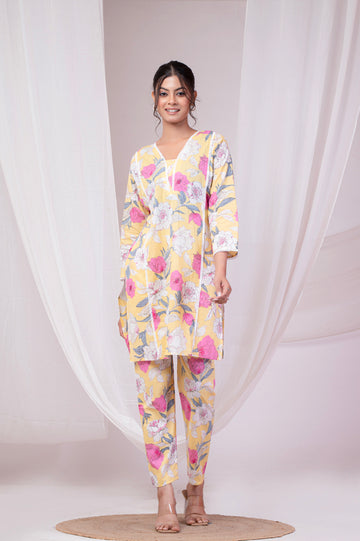 Soft Yellow Bouquet Co-Ord Set
