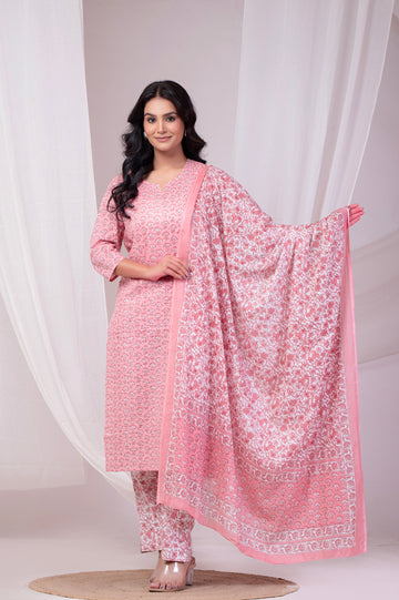 Kashish Sequins Panel Cotton Set Of Three