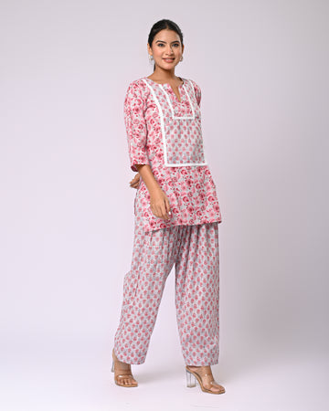 Blush Mist Farsi Co-Ord Set
