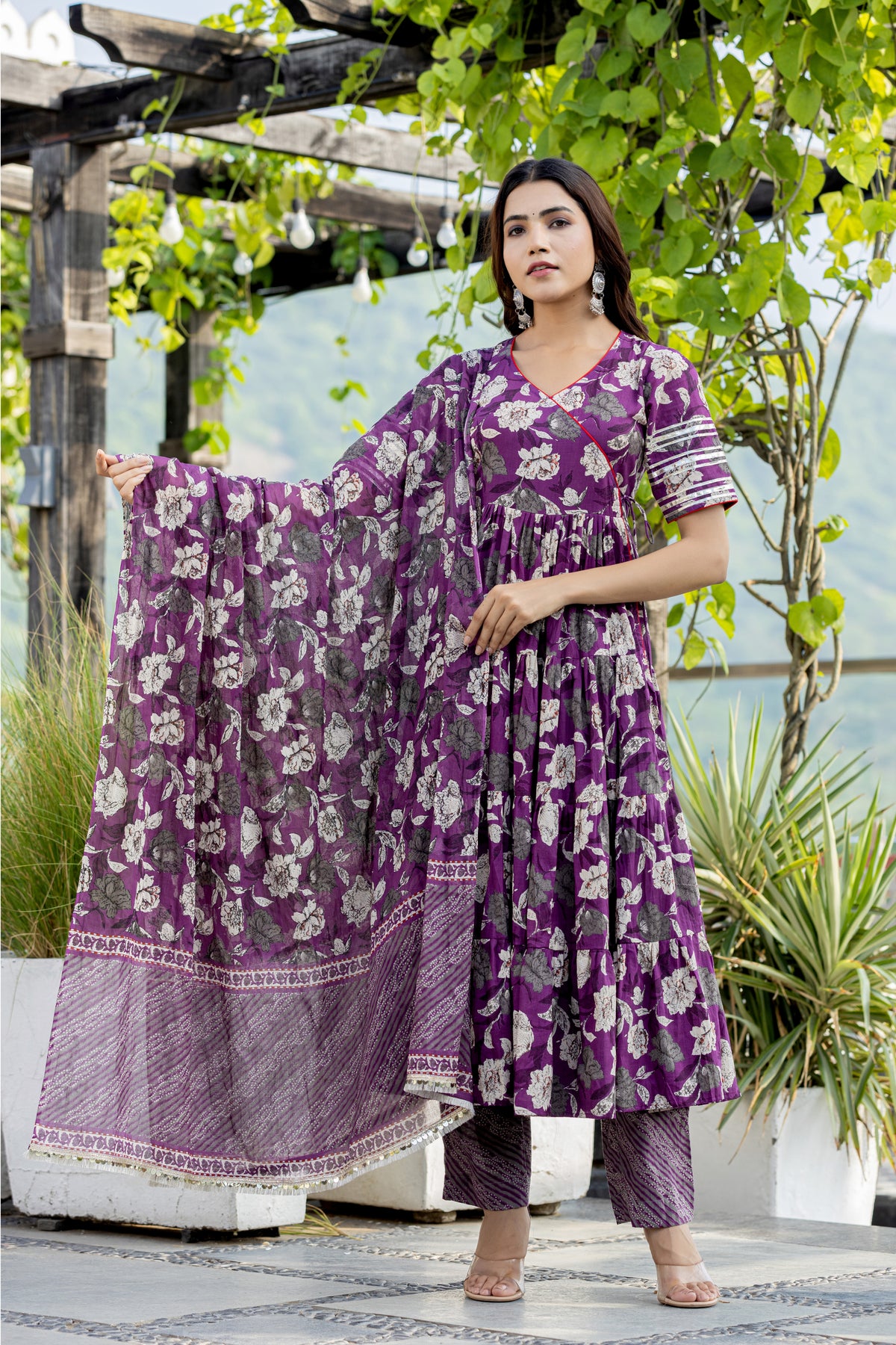 Jamunia Anarkali Set With Dupatta