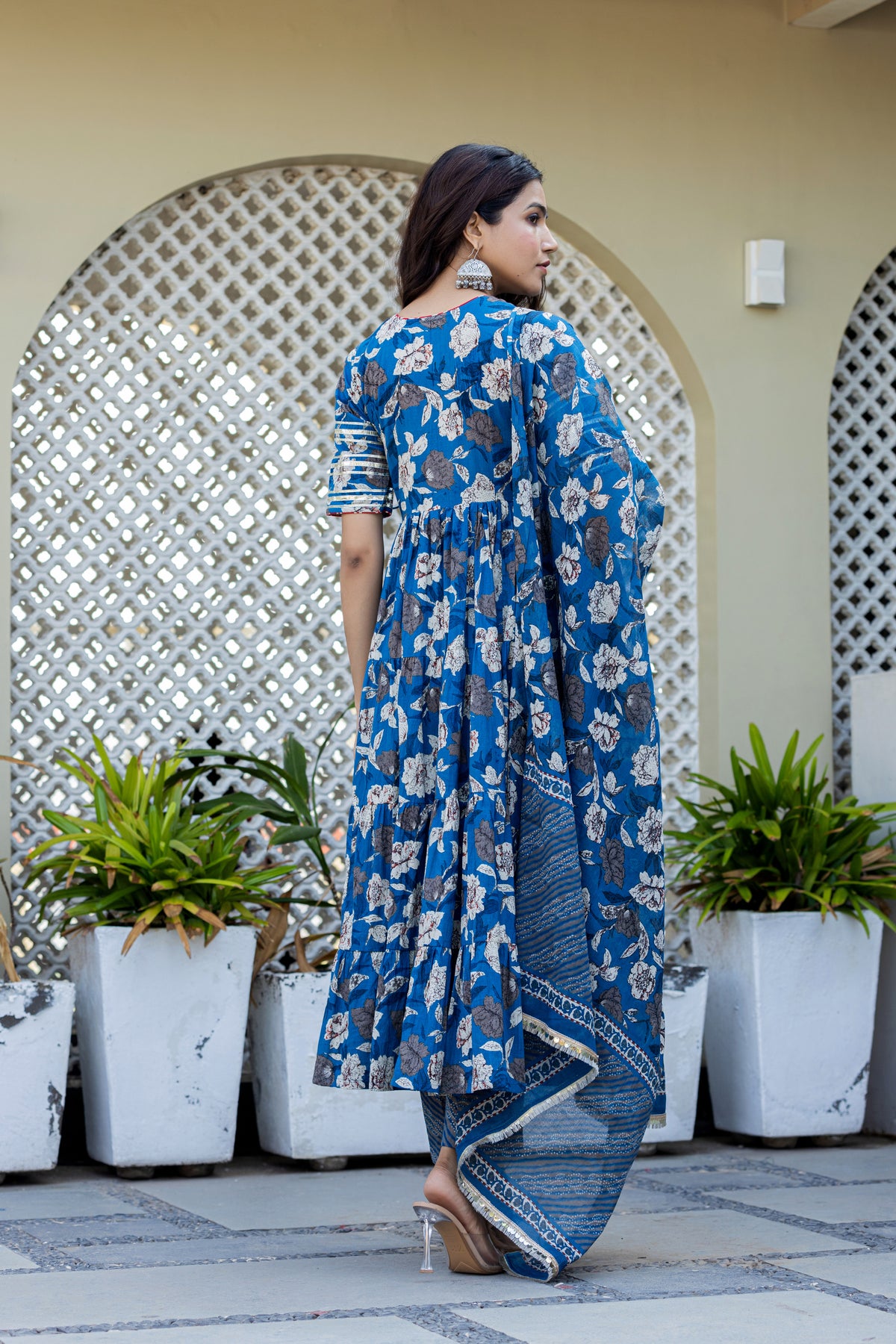 Neelam Anarkali Set With Dupatta