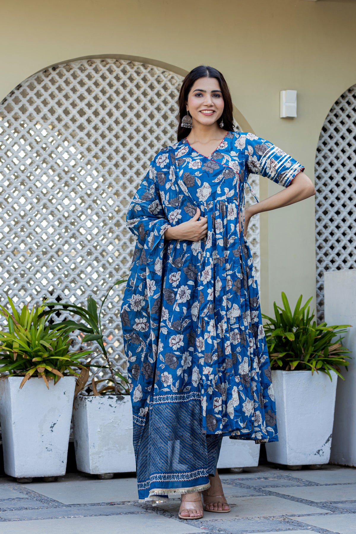 Neelam Anarkali Set With Dupatta