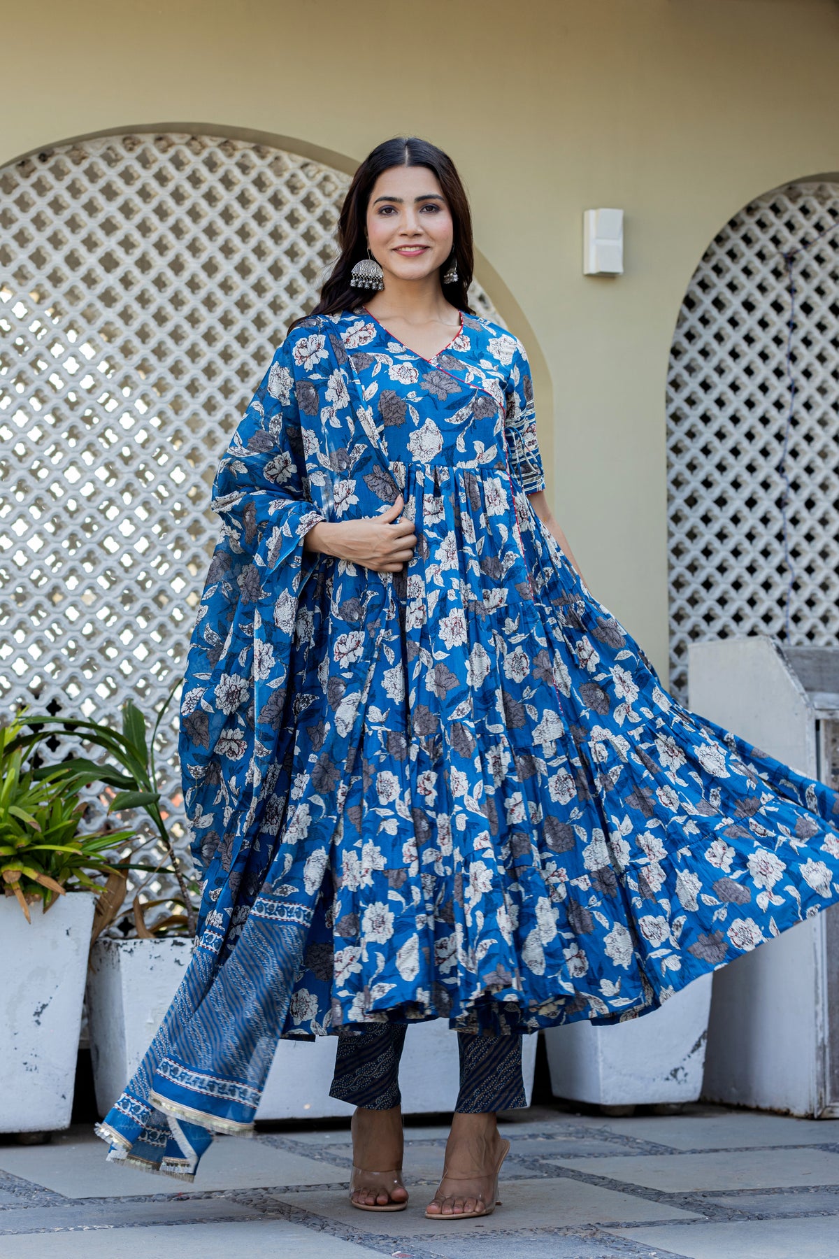 Neelam Anarkali Set With Dupatta