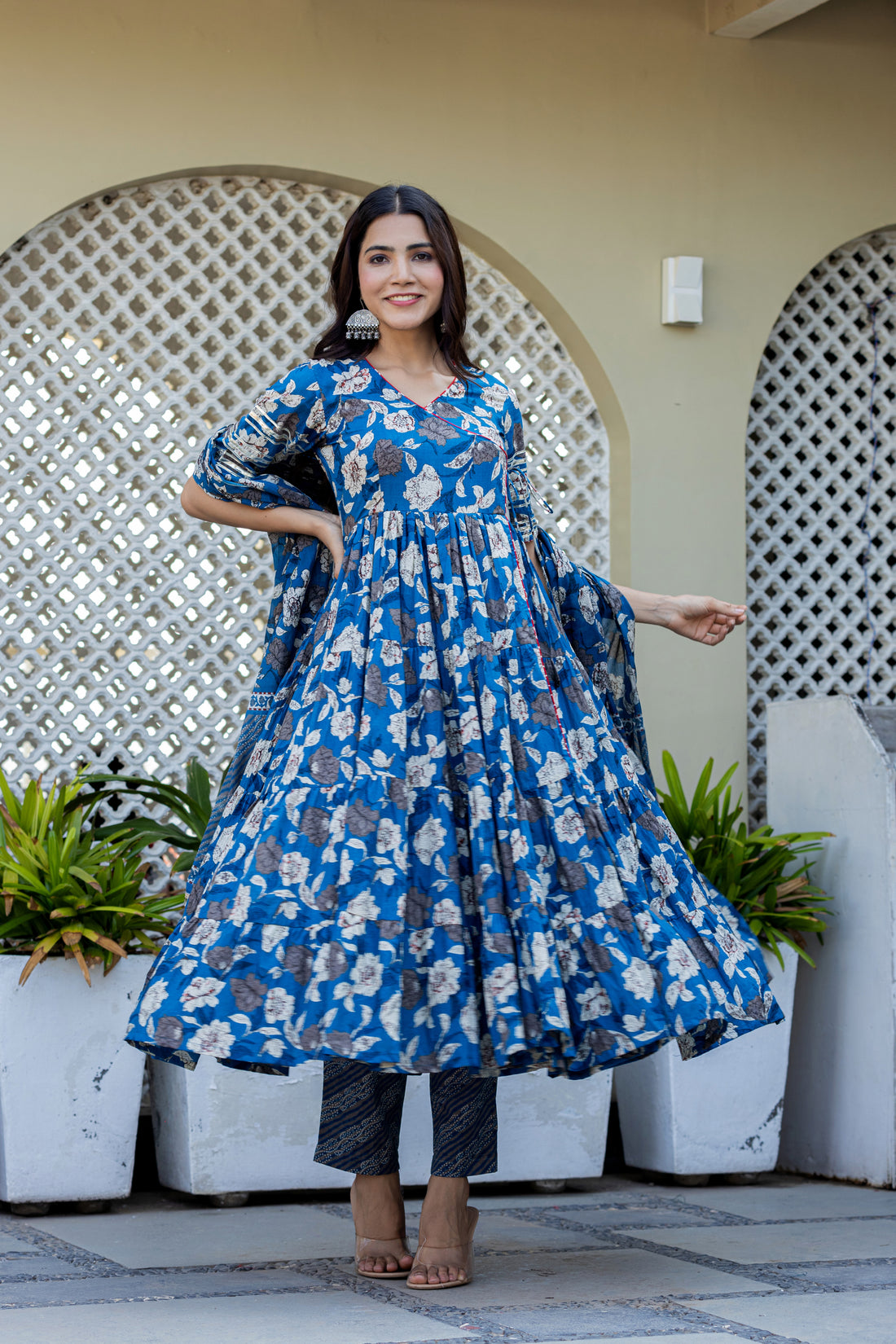 Neelam Anarkali Set With Dupatta