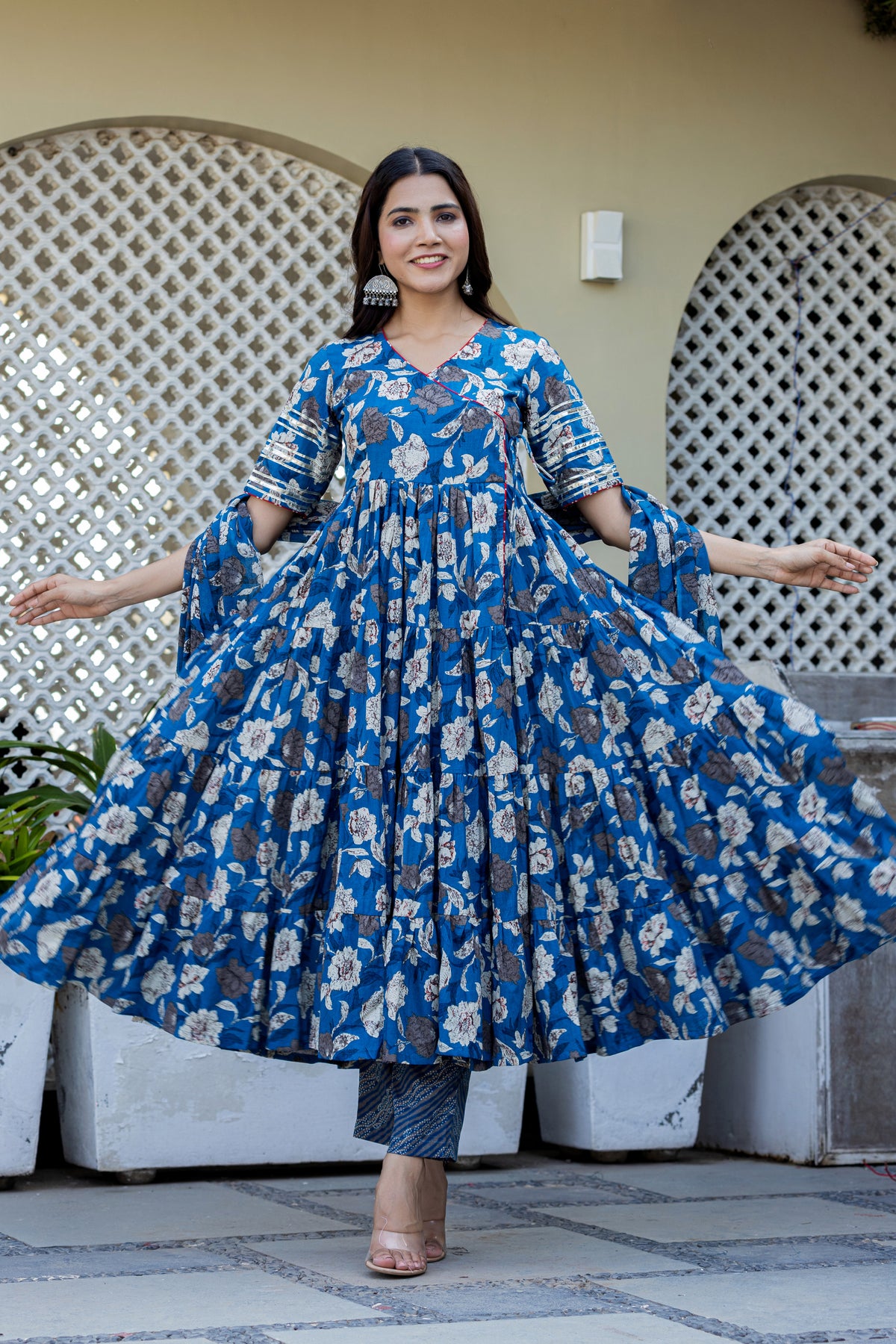 Neelam Anarkali Set With Dupatta