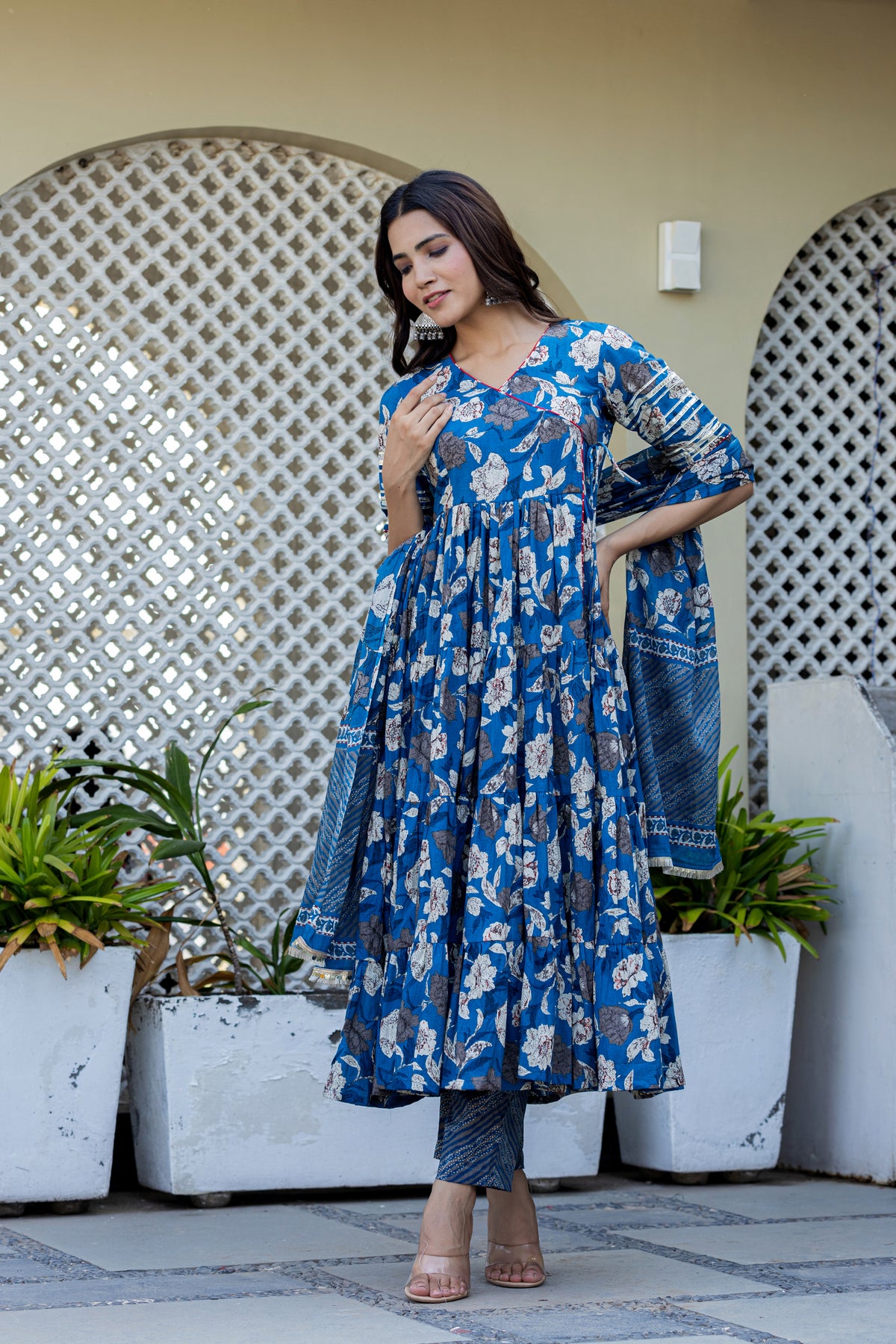Neelam Anarkali Set With Dupatta