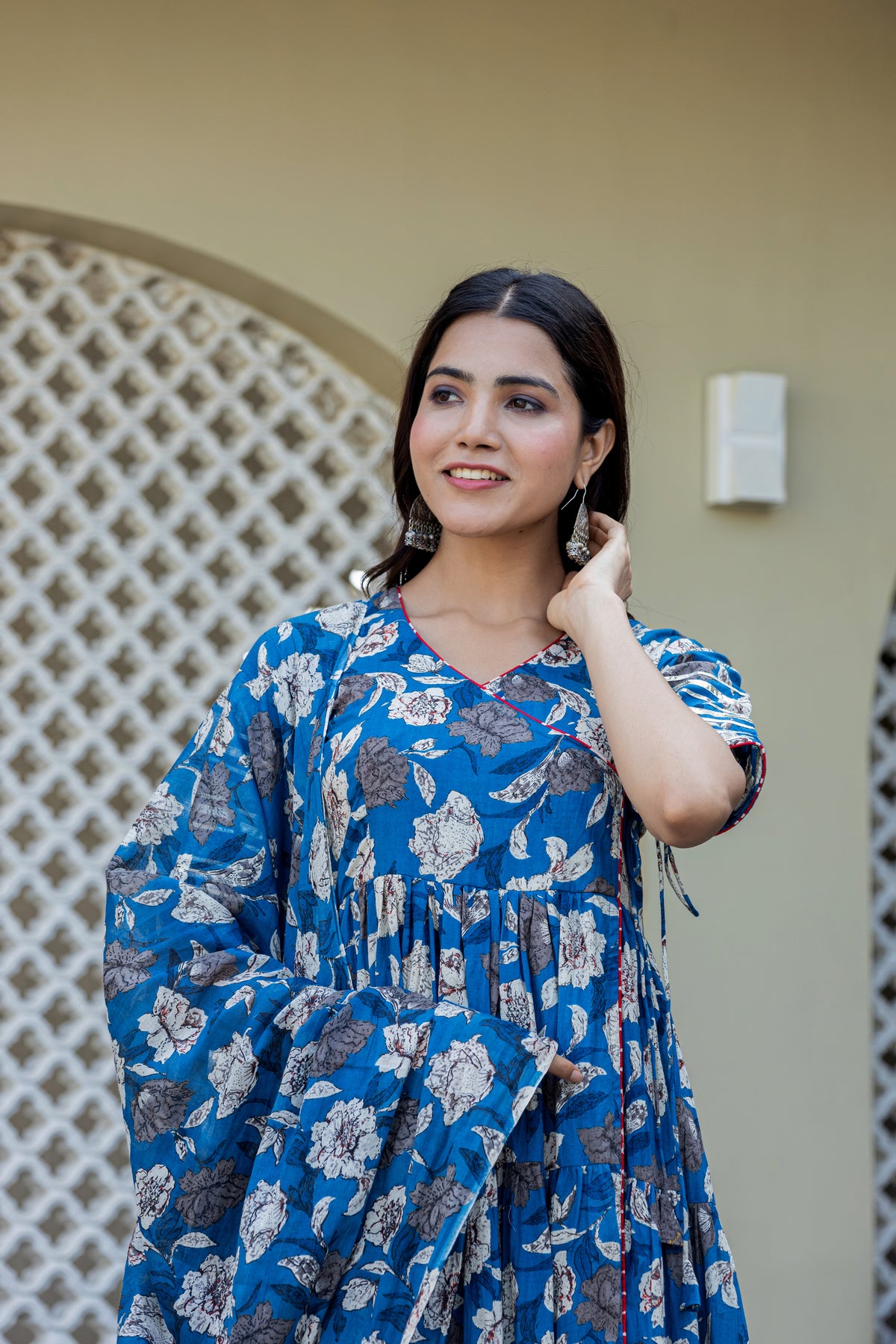 Neelam Anarkali Set With Dupatta