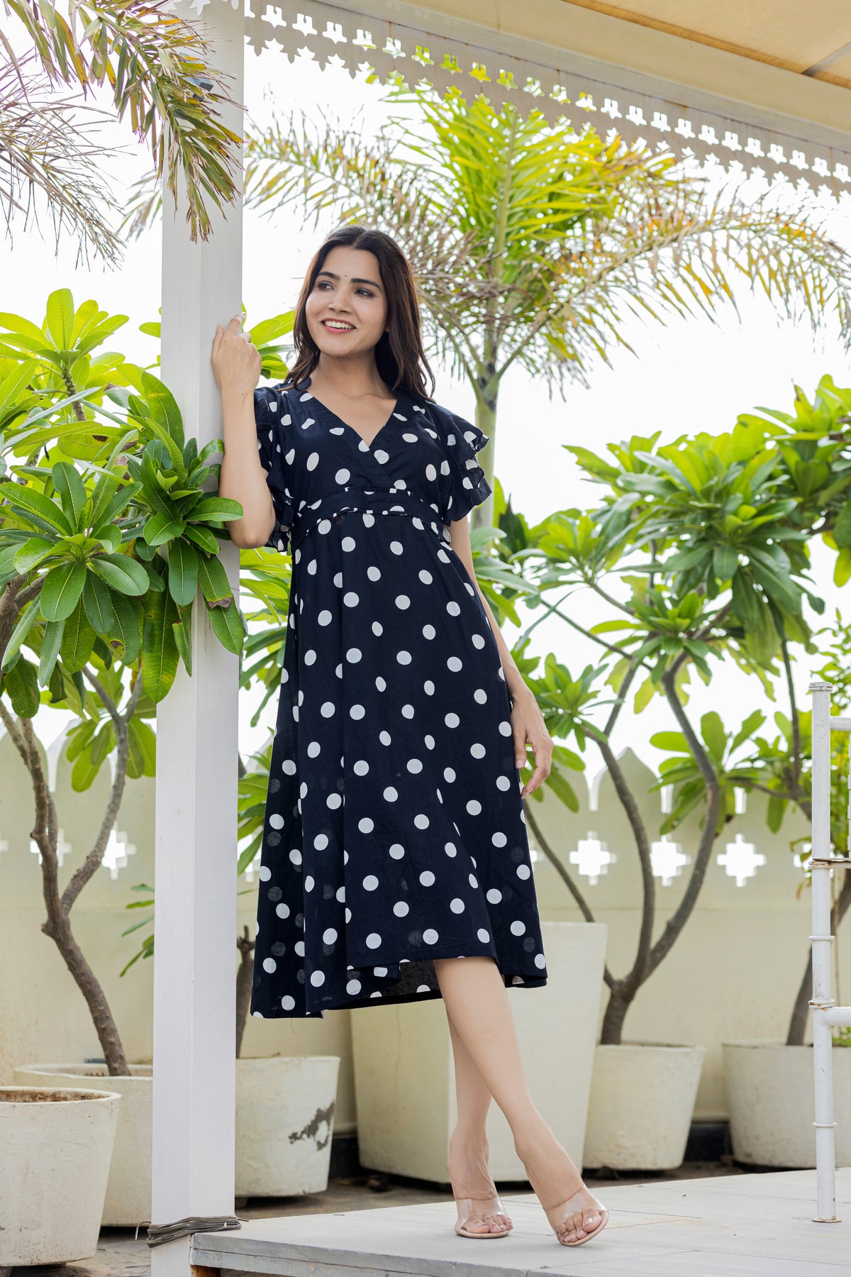 Sakhiyaan Polka Dress