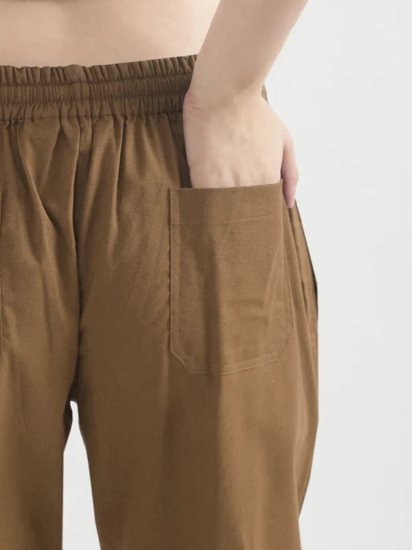Women's Linen Straight Pant - Mocha