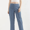 Women's Linen Straight Pant - True Blue