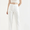 Women's Linen Straight Pant - White