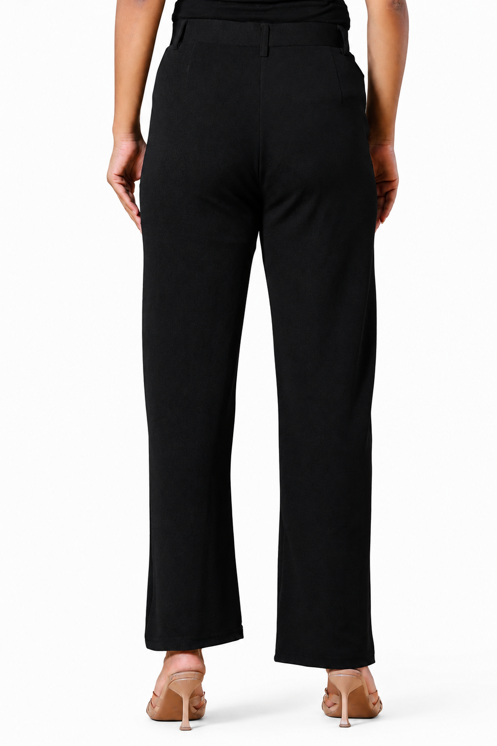 Black High-Waist Lycra Pants