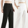 Women's Linen Straight Pant - White & Black (Pack of 2)