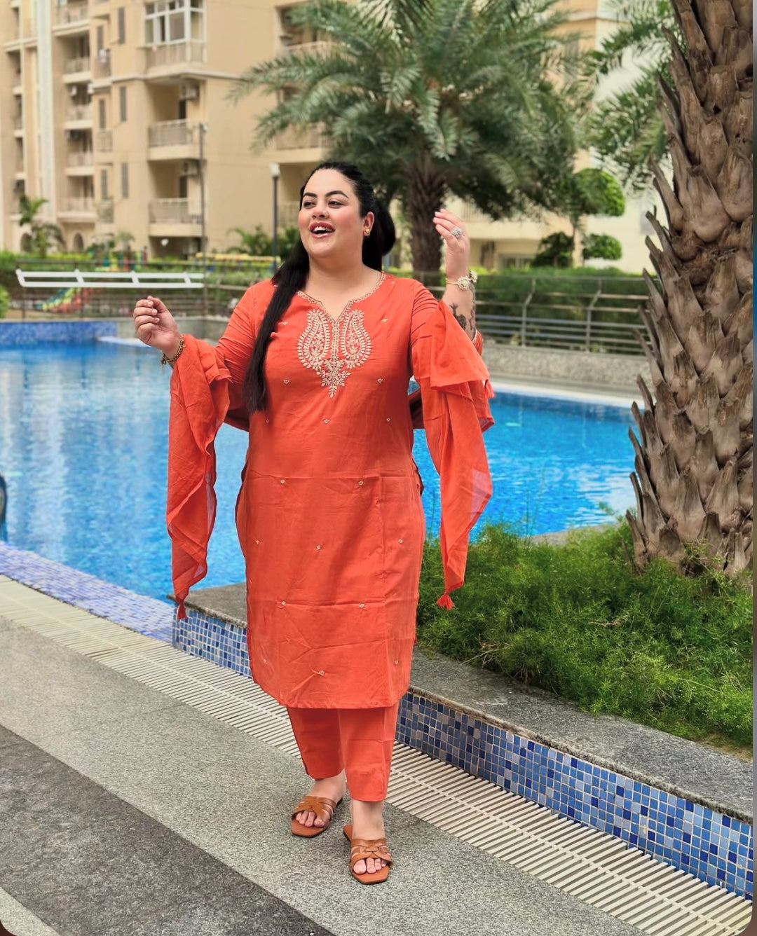 Gulal Rust Cotton Set