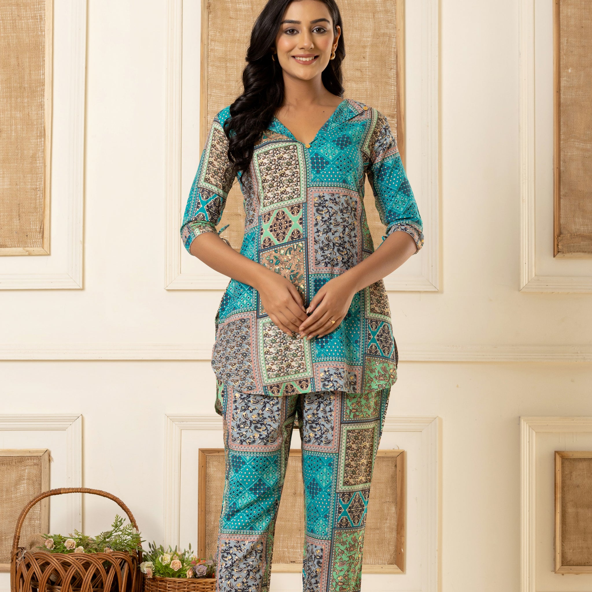 Blue Multi Co-Ord Set