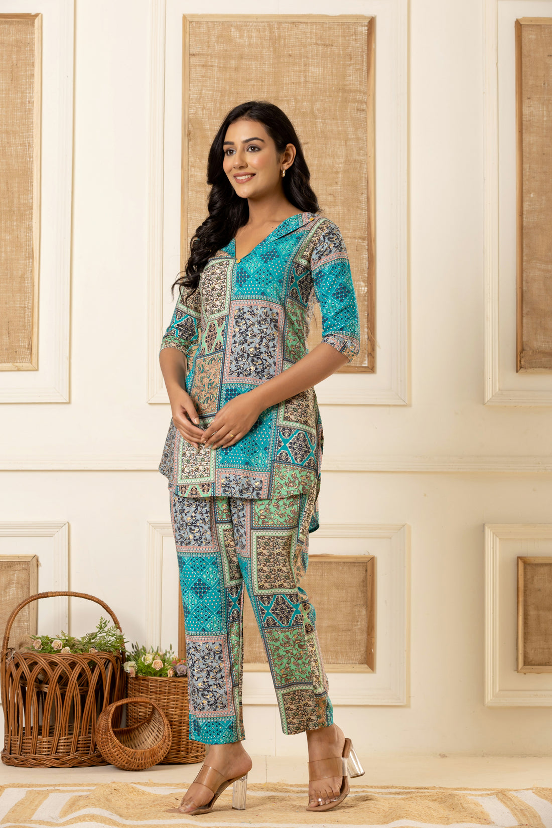 Blue Multi Co-Ord Set
