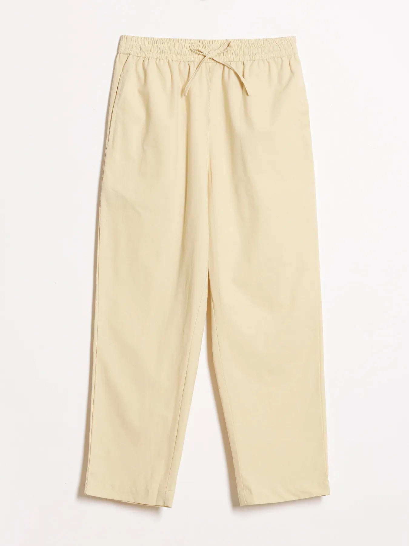 Women's Cotton Straight Pant - Beige