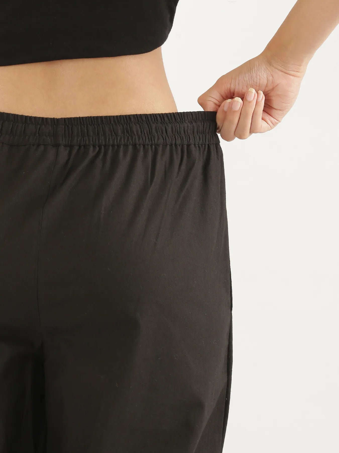 Women's Cotton Straight Pant - Black & Mocha (Pack of 2)