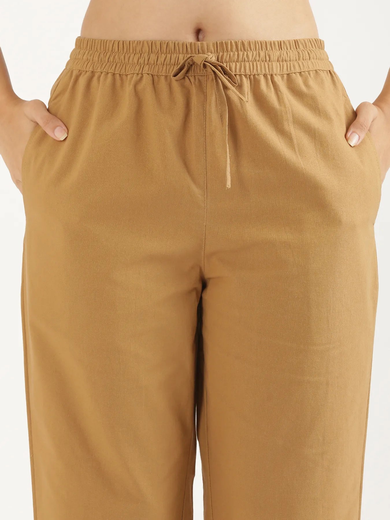 Women's Cotton Straight Pant - Mocha