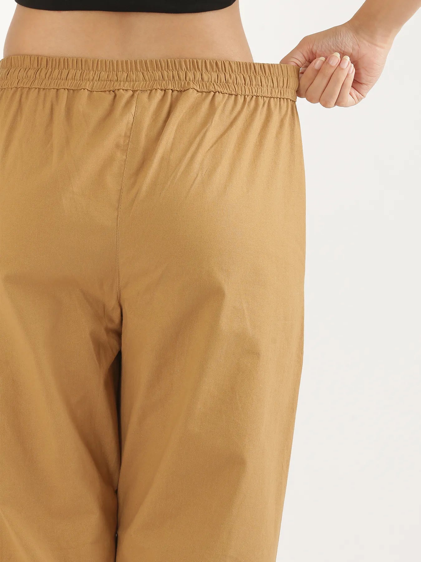 Women's Cotton Straight Pant - Mocha