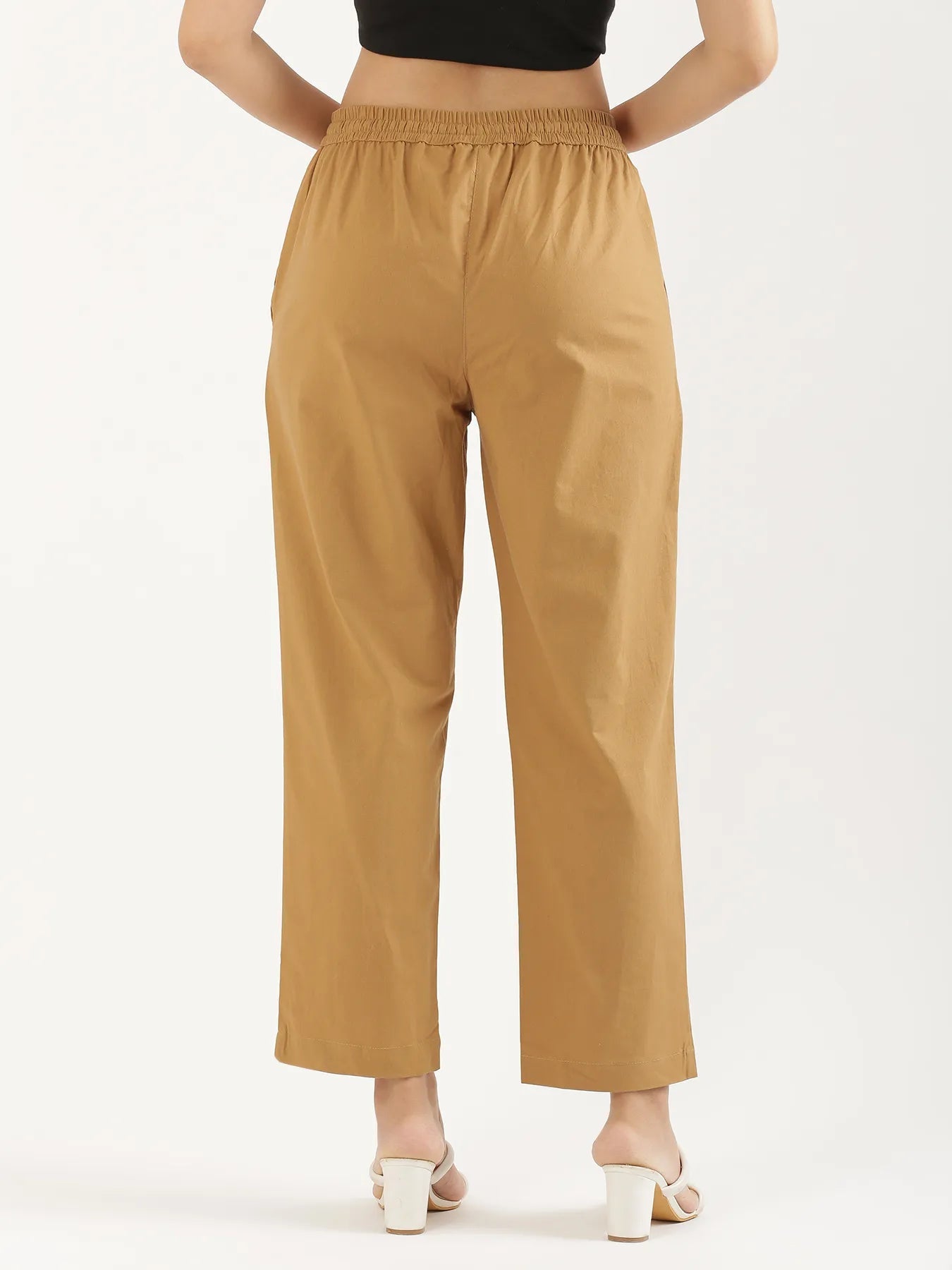 Women's Cotton Straight Pant - Mocha