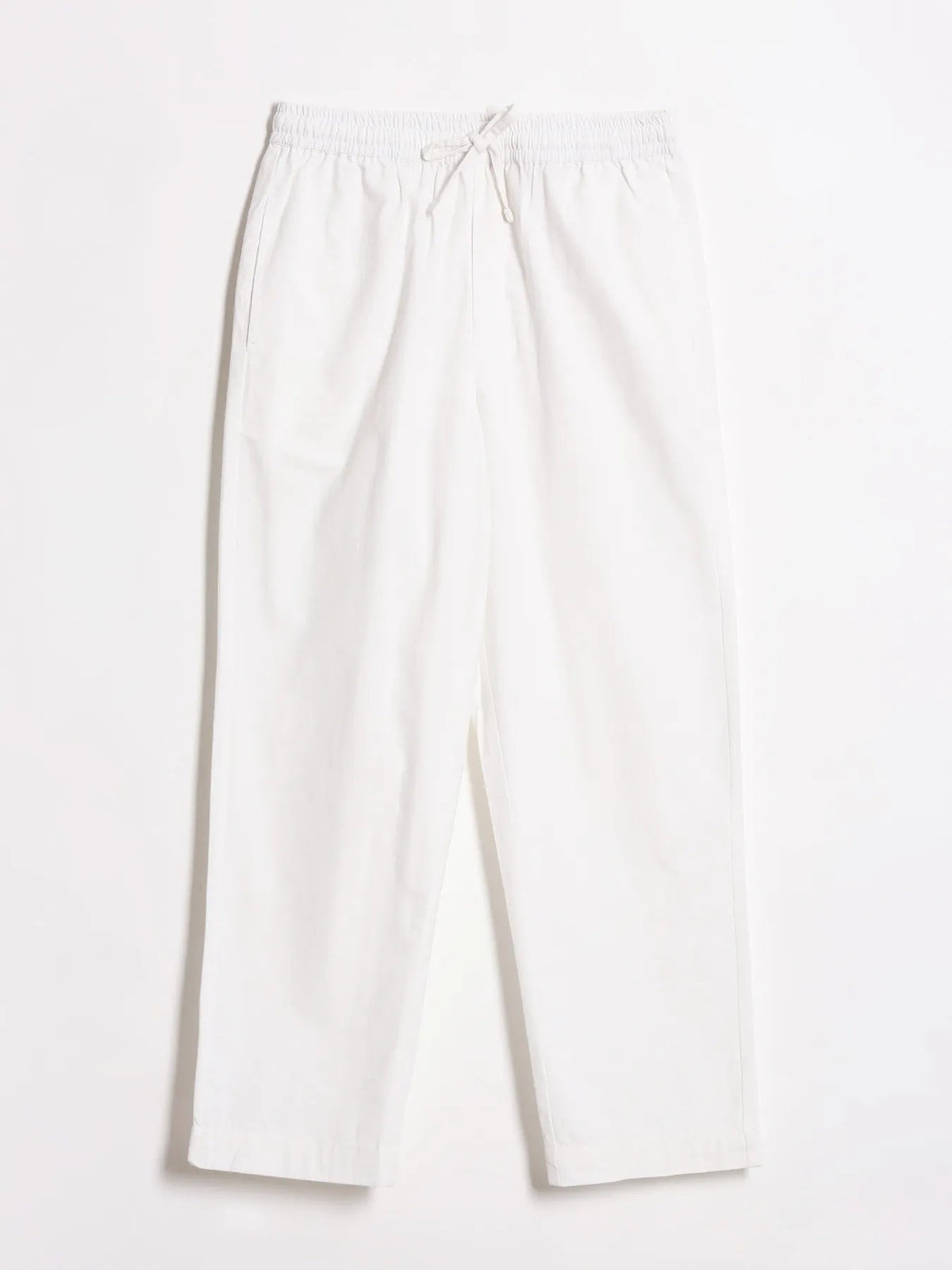 Women's Cotton Straight Pant - White