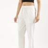 Women's Cotton Straight Pant - White
