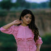 BABY PINK CHECKED SHIRT DRESS