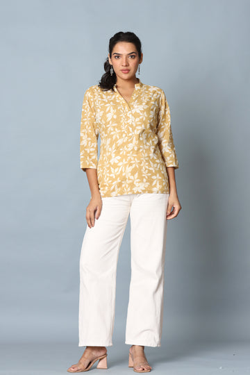 Beige Short Kurta