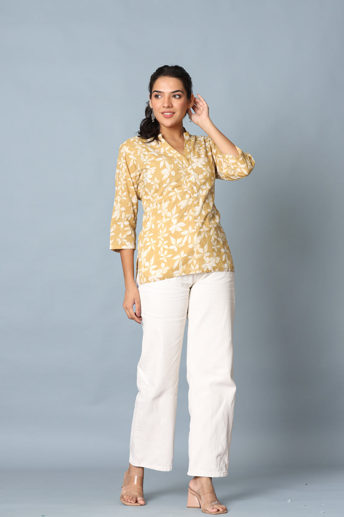 Beige Short Kurta