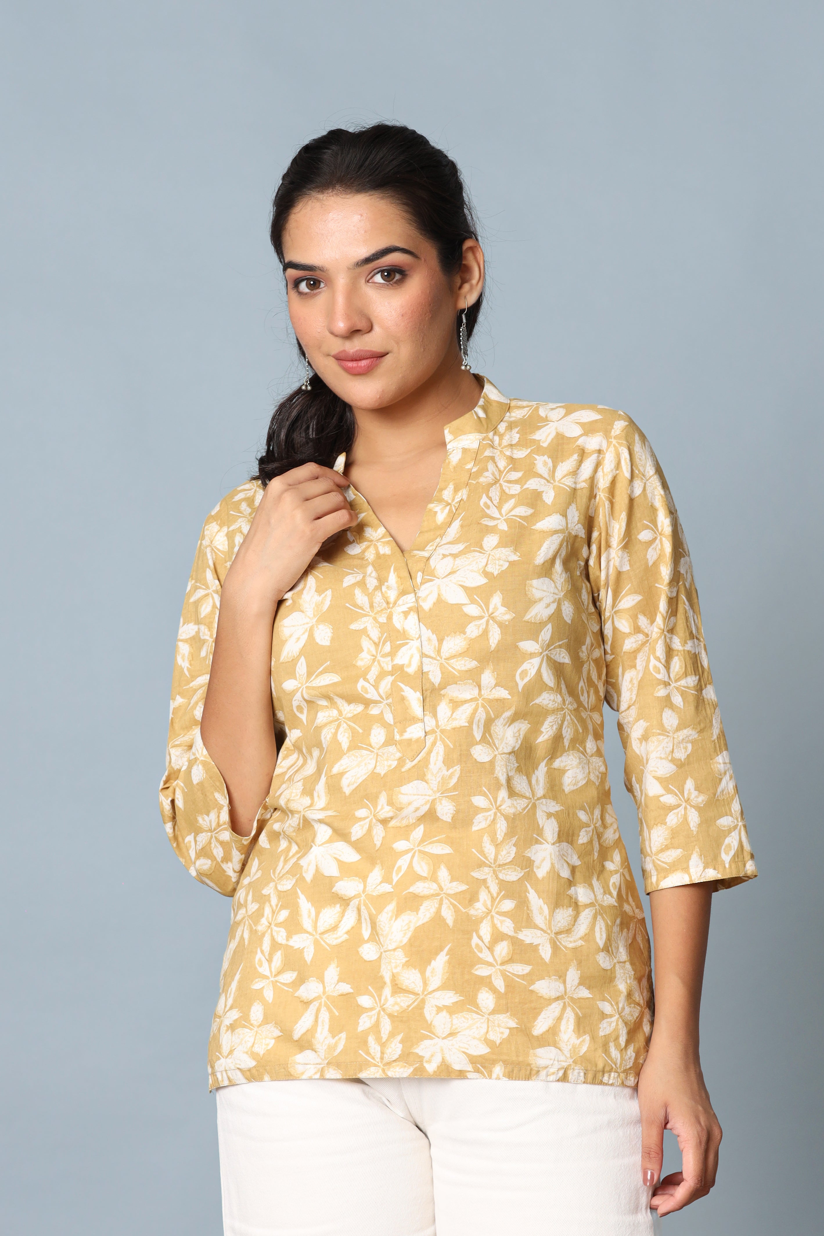 Beige Short Kurta