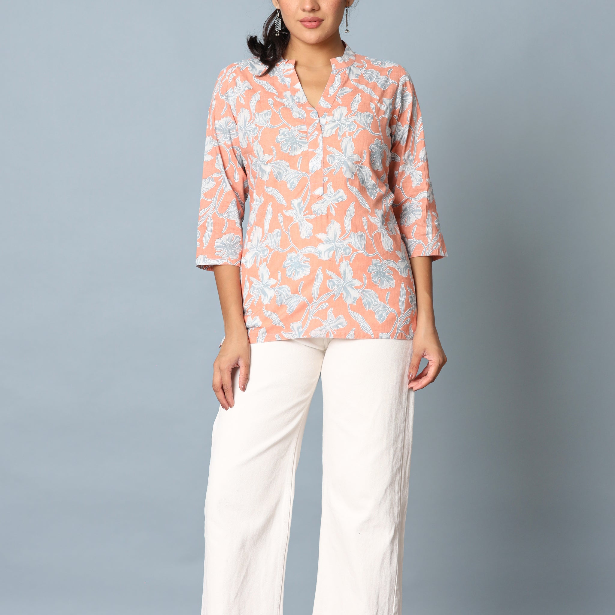 Peach Short Kurta
