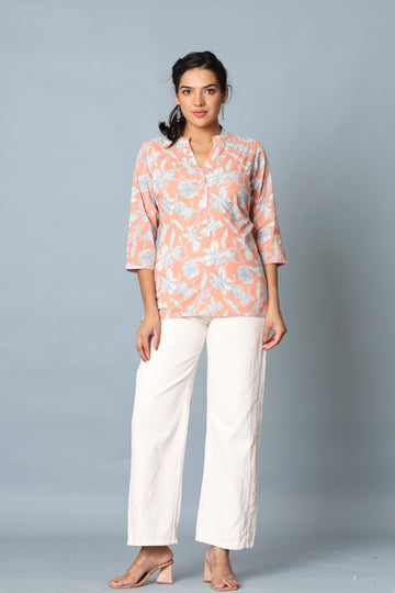 Peach Short Kurta