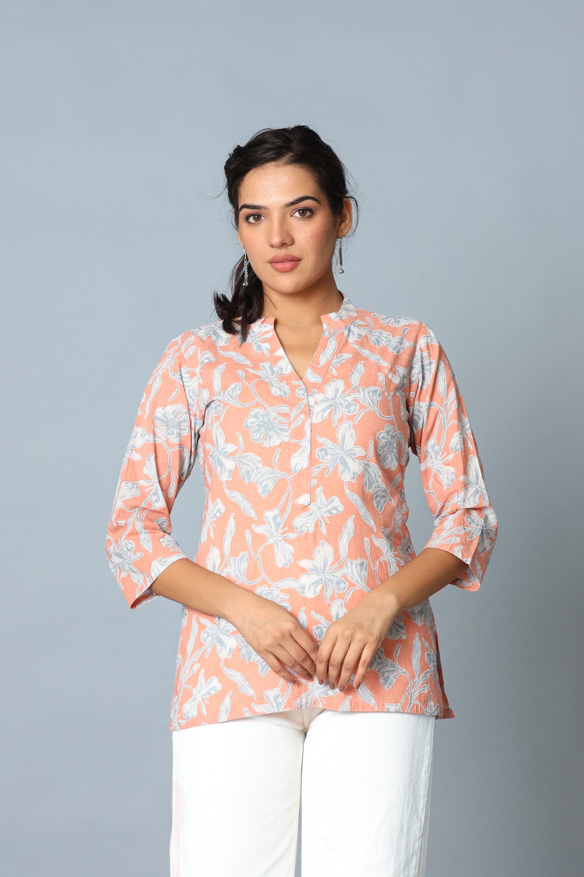 Peach Short Kurta