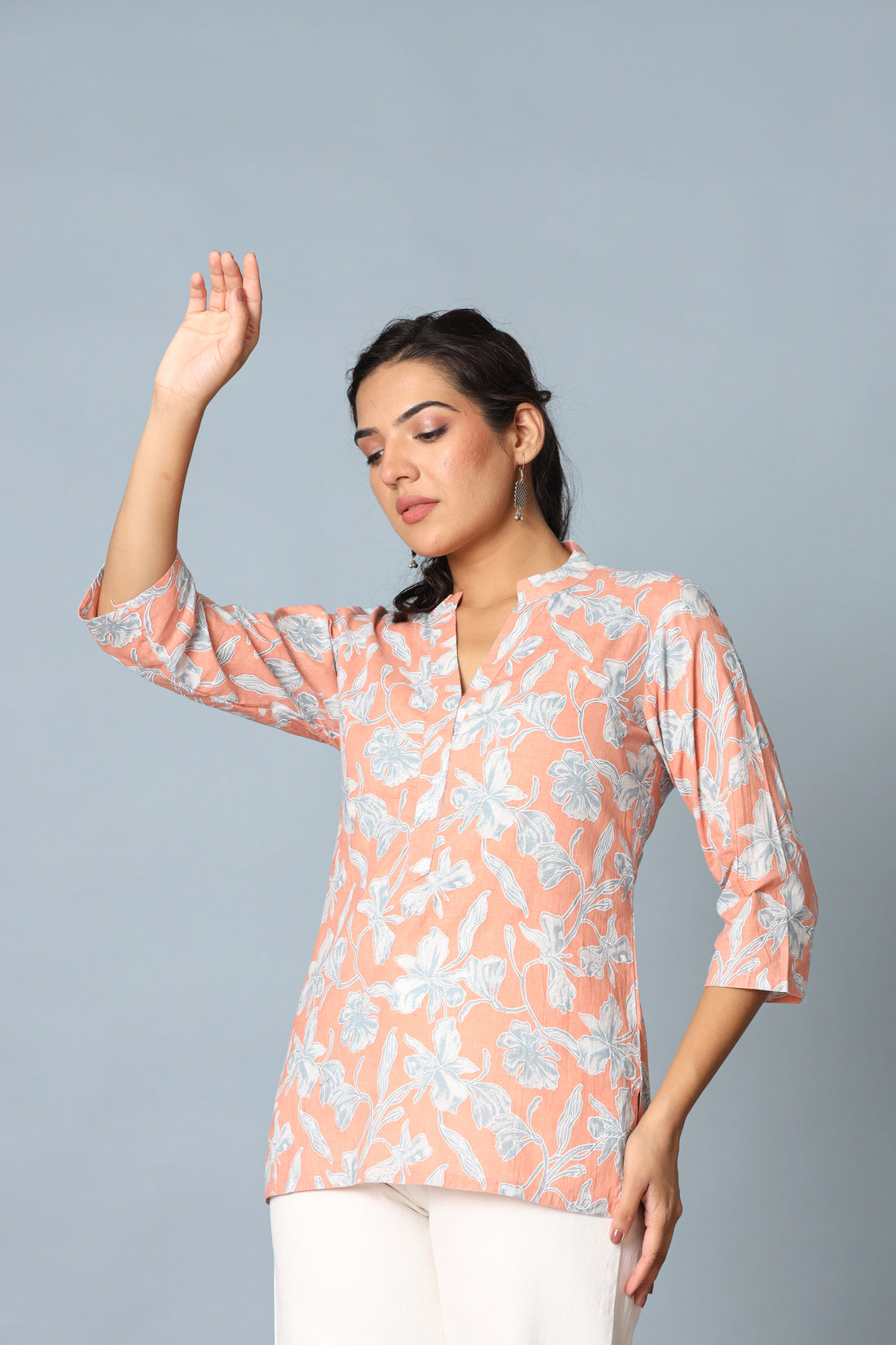 Peach Short Kurta