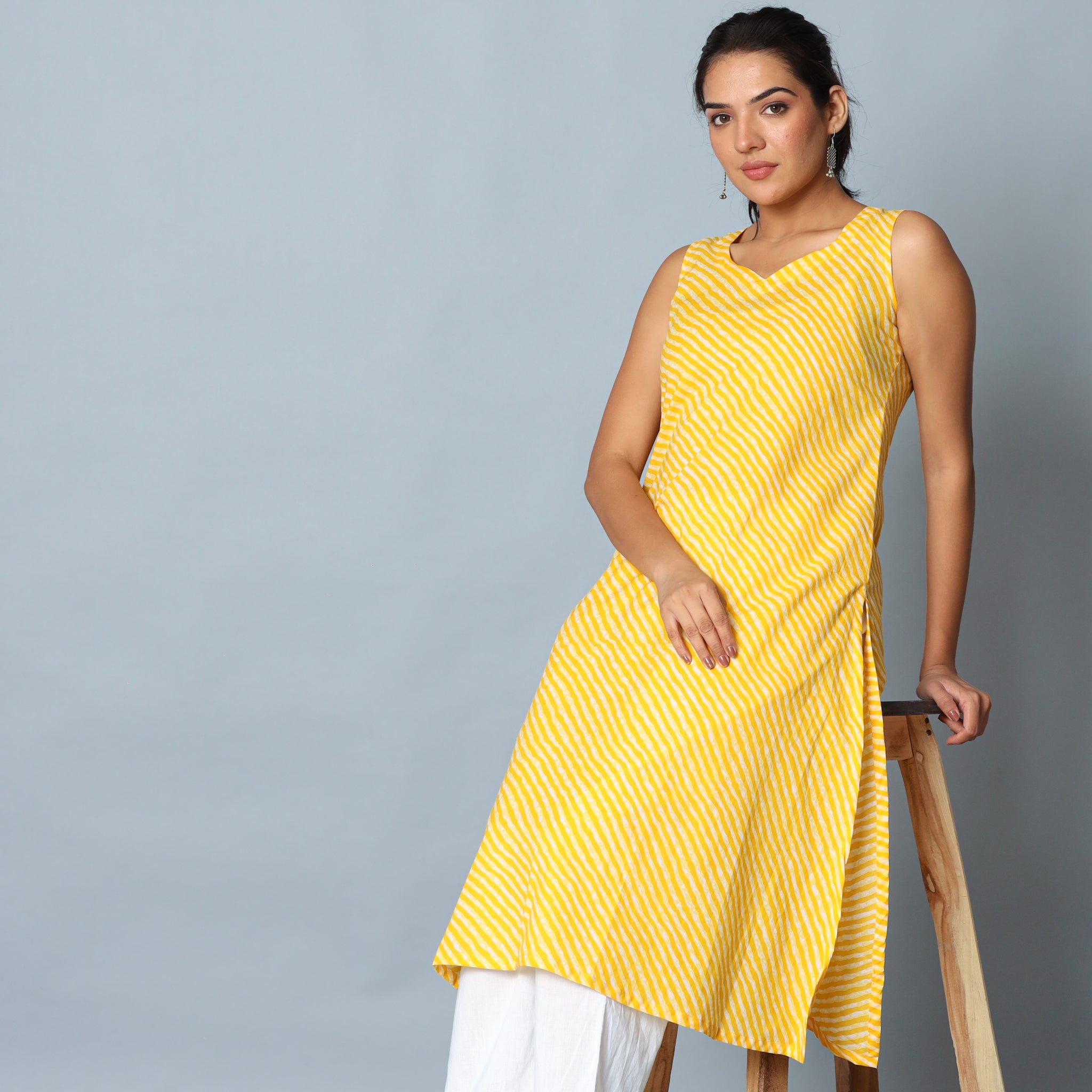 Yellow Laheriya Set  Of Two