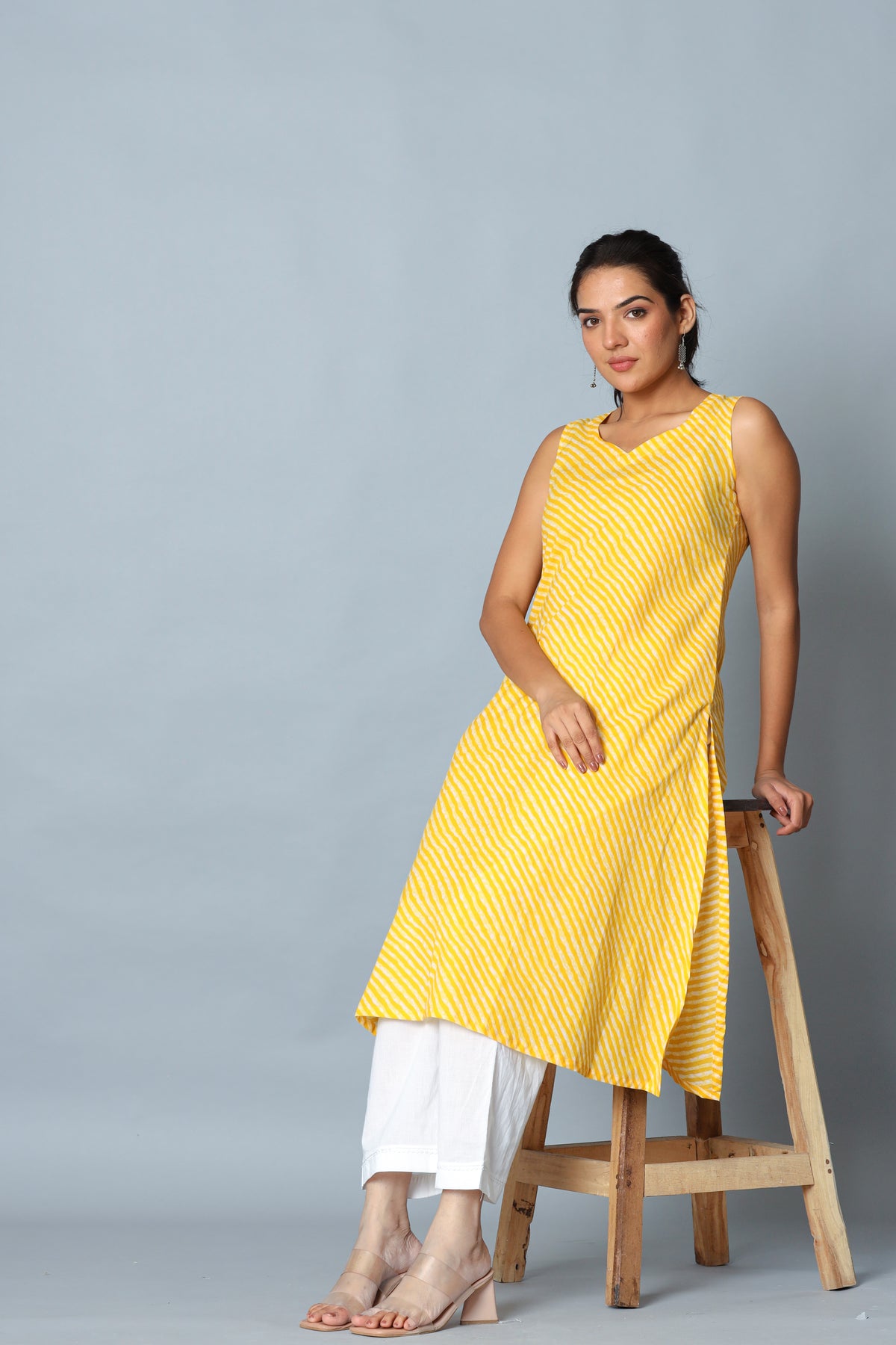 Yellow Laheriya Set  Of Two