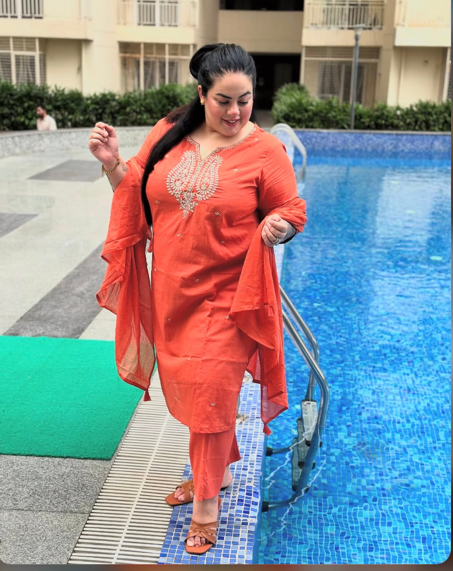 Gulal Rust Cotton Set