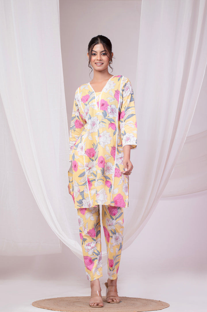 Soft Yellow Bouquet Co-Ord Set