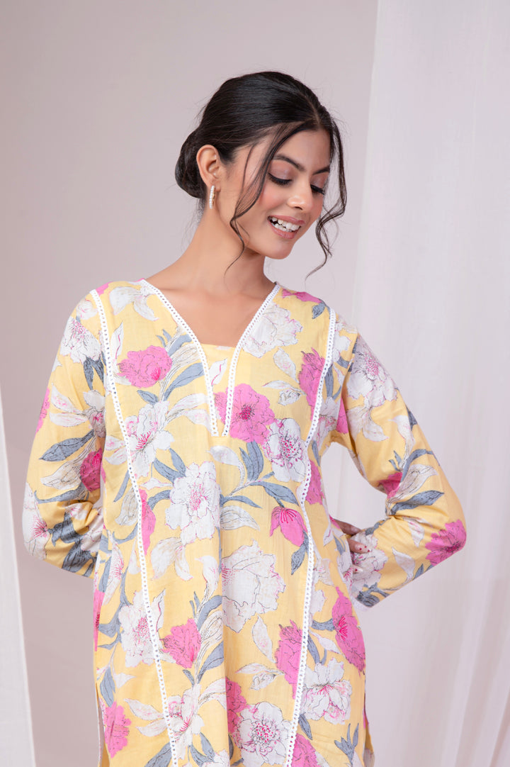 Soft Yellow Bouquet Co-Ord Set