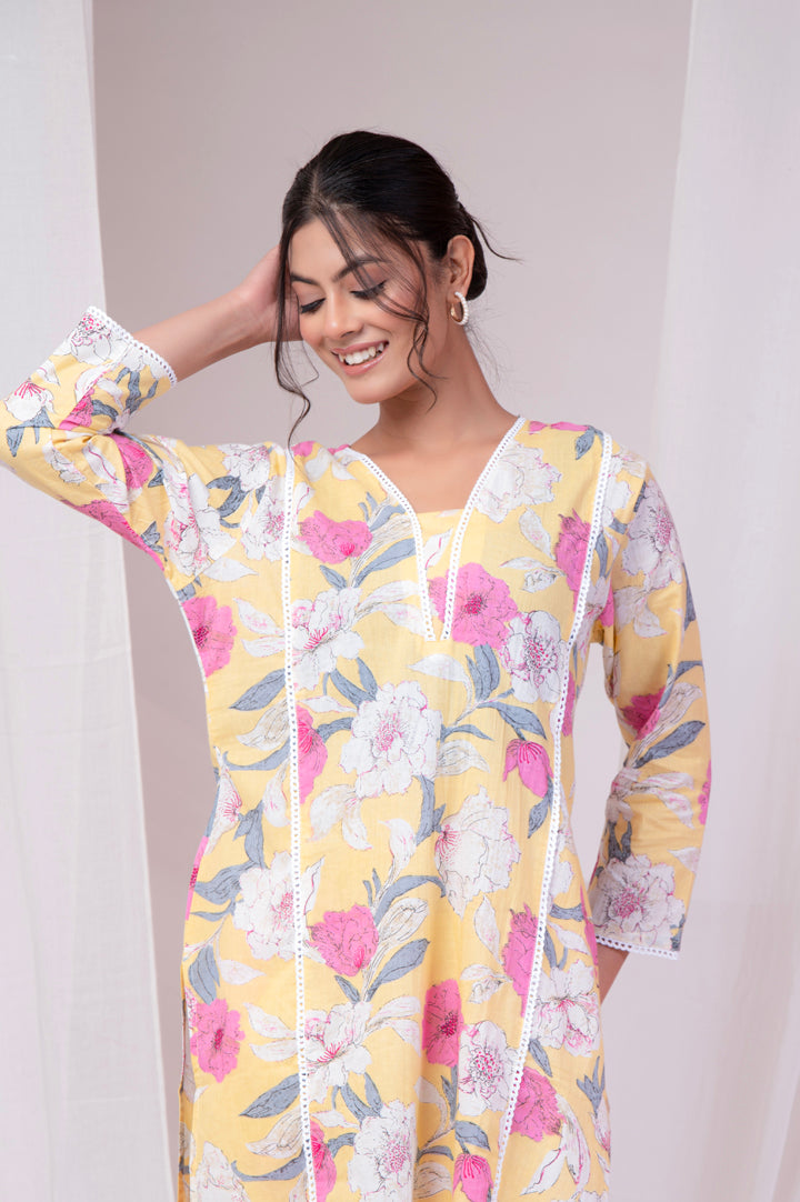 Soft Yellow Bouquet Co-Ord Set