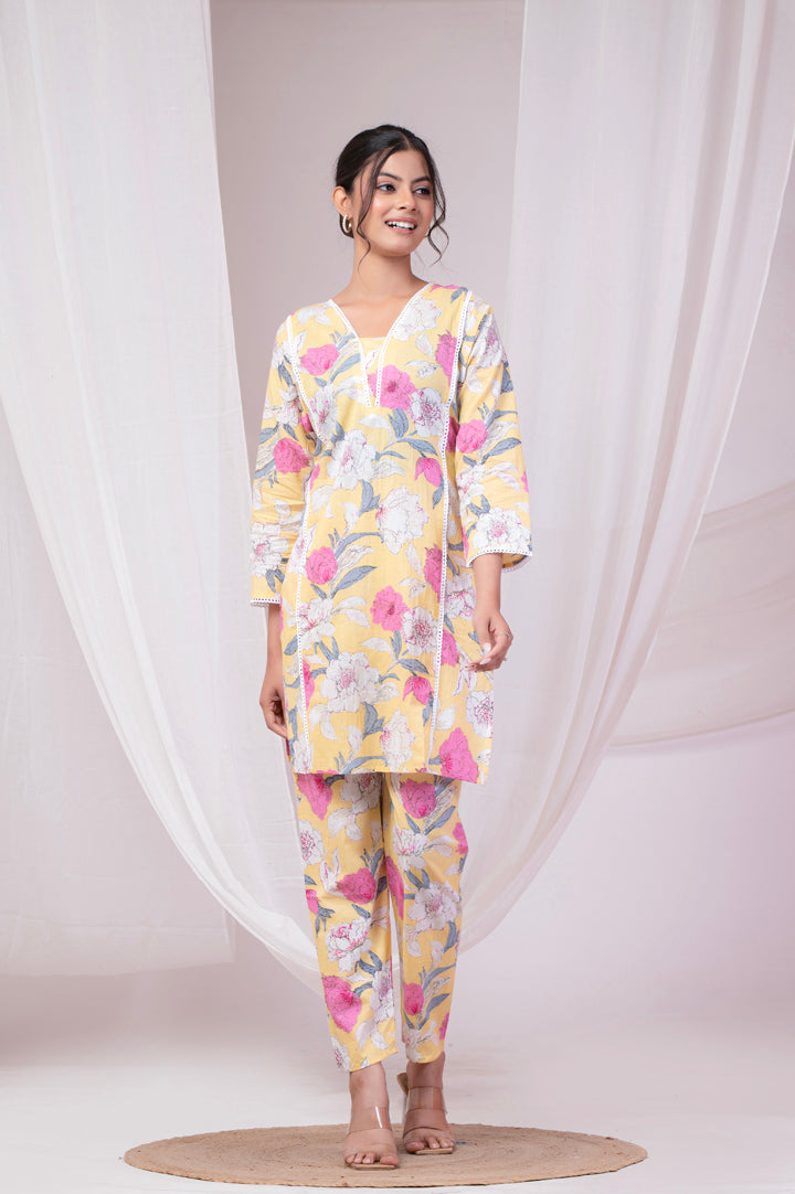 Soft Yellow Bouquet Co-Ord Set