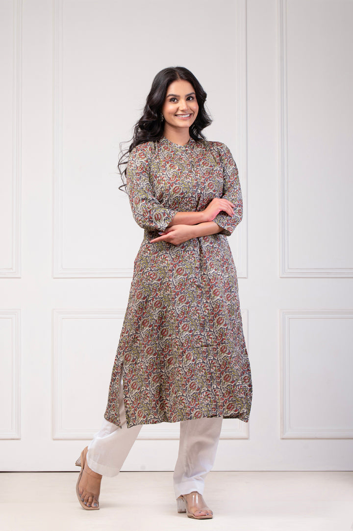Grey Katha Kurta