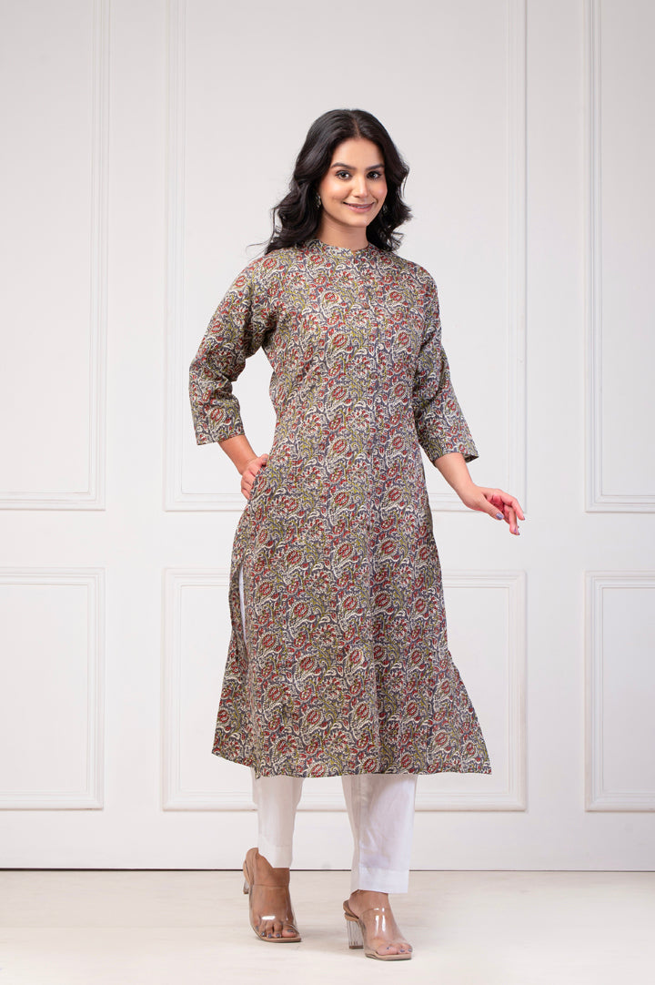 Grey Katha Kurta
