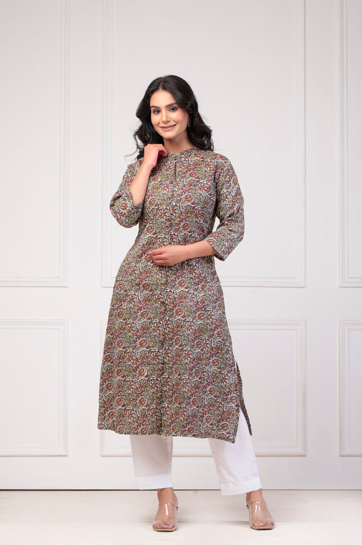 Grey Katha Kurta