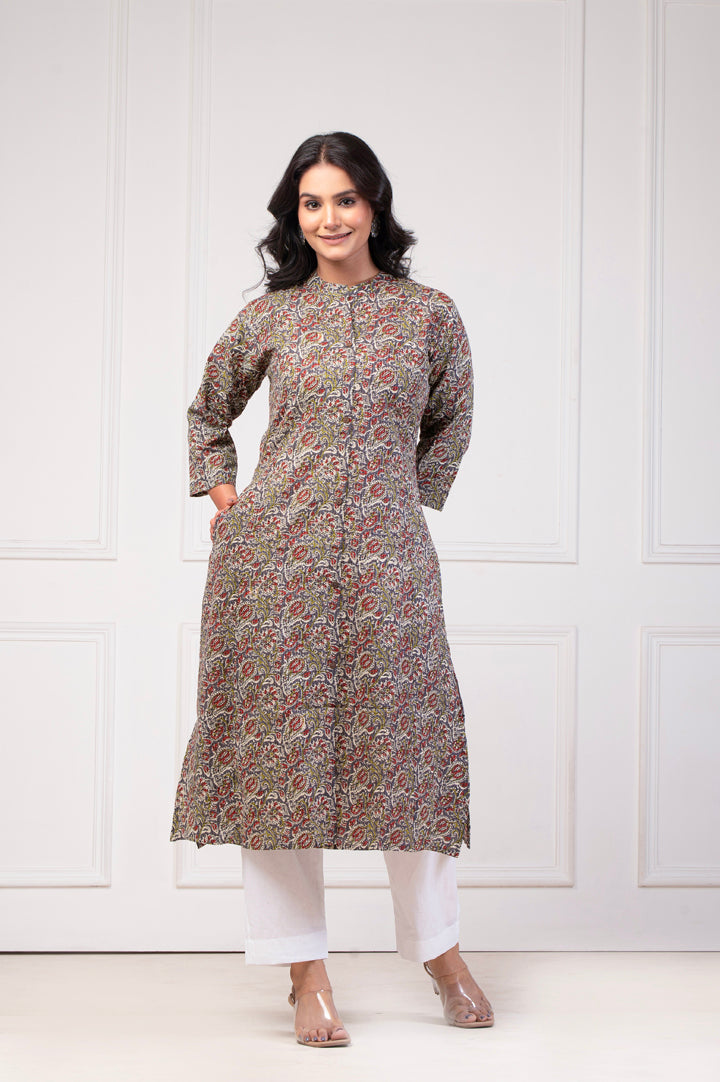 Grey Katha Kurta