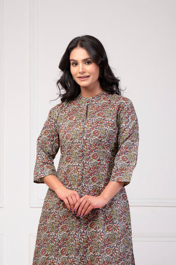 Grey Katha Kurta