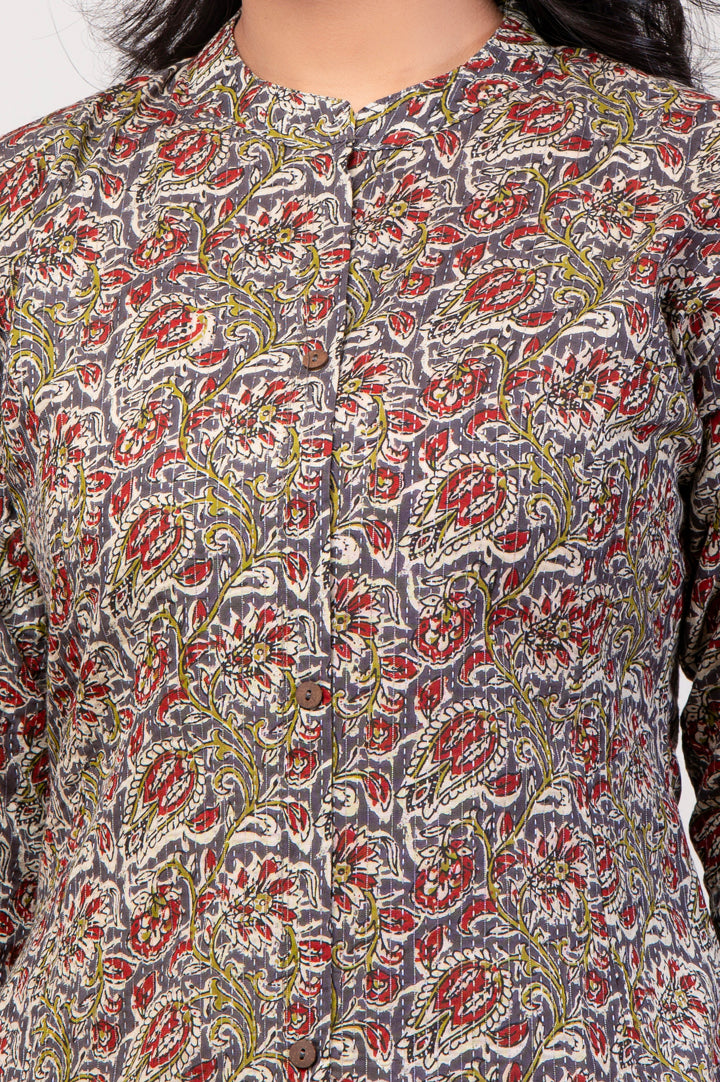 Grey Katha Kurta