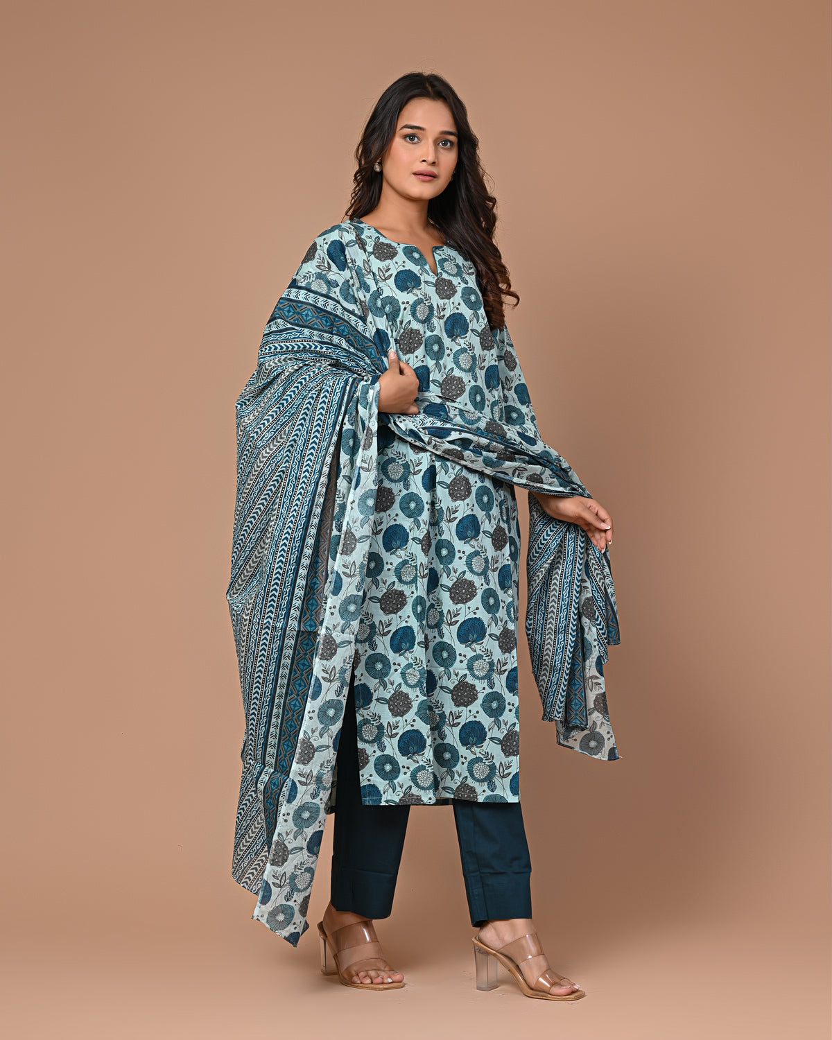 Sea Green Straight Kurta Set