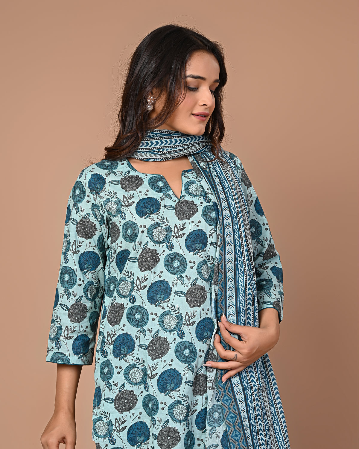 Sea Green Straight Kurta Set